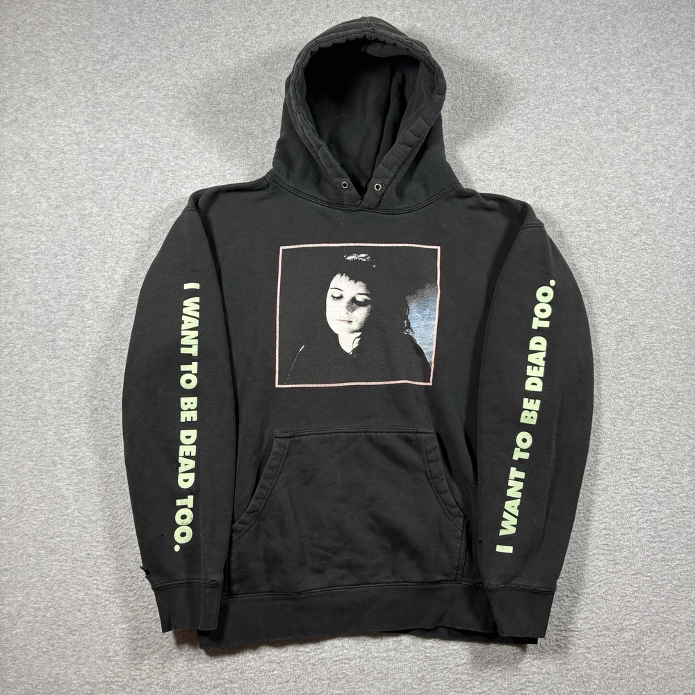 Flying Coffin Beetlejuice Lydia Deetz Hoodie I Want To Be Dead Too Mens Medium